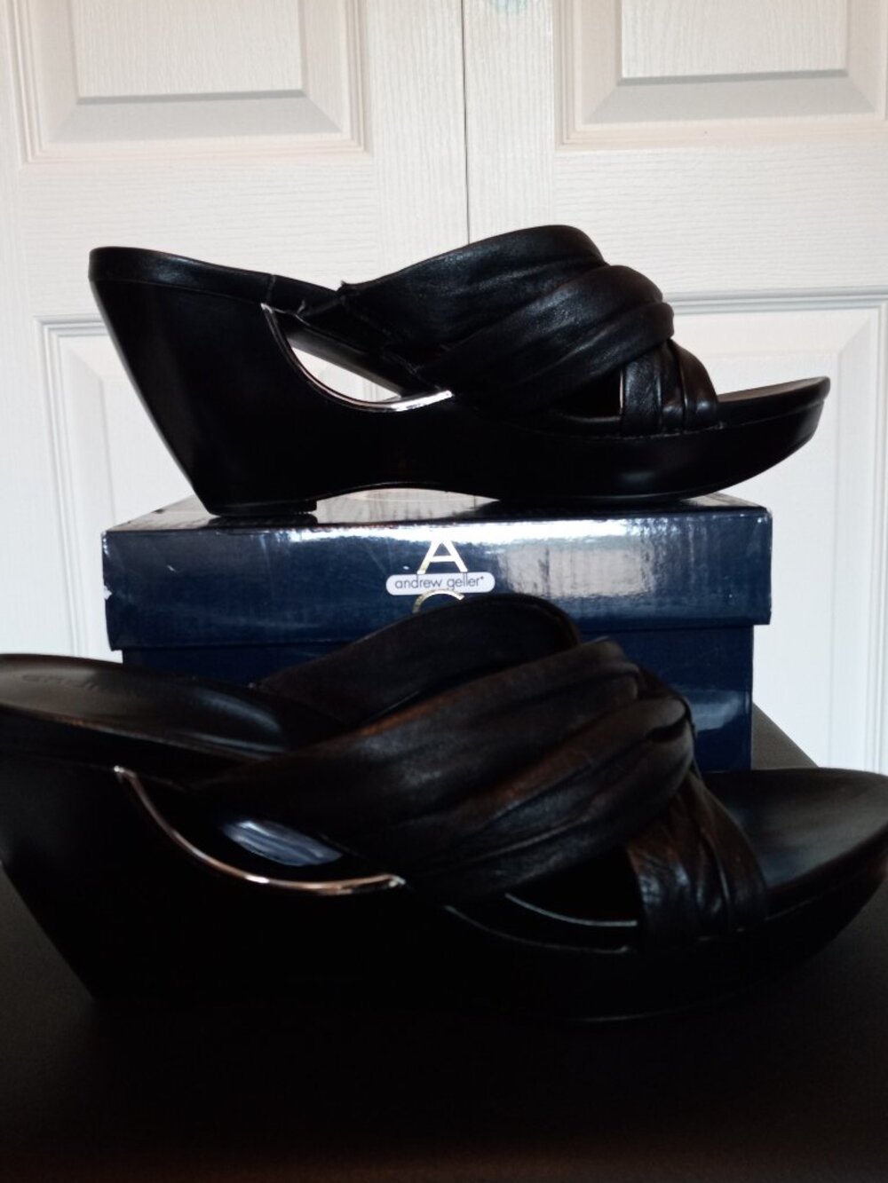 Andrew Geller "Aqua" Sandal in BLACK